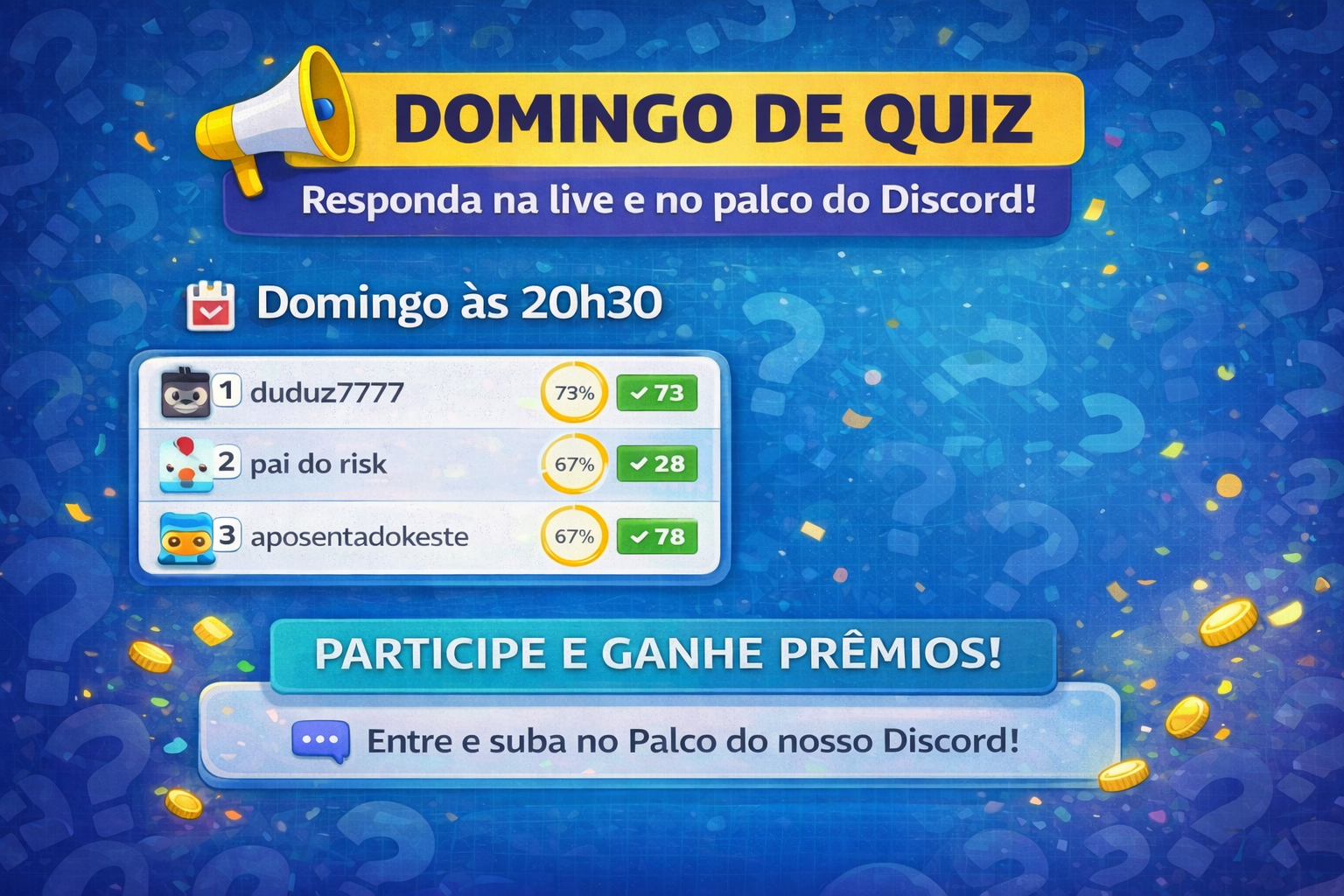 Domingo de Quiz Mentora.gg